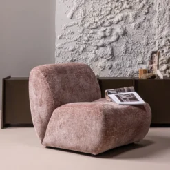 Nomu fauteuil craquele velvet lichtroze [fsc]