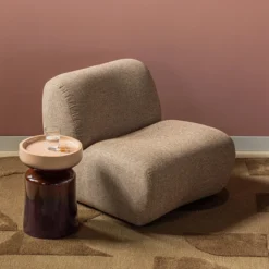 Nomu fauteuil grove chenille lichtbruin [fsc]