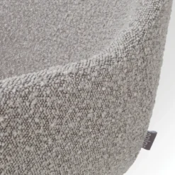 Nout-Mae bureaustoel bouclé taupe - zwart onderstel