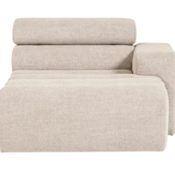 Novi chaise longue element arm rechts boucle naturel