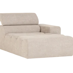 Novi chaise longue element arm rechts boucle naturel