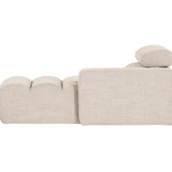 Novi chaise longue element arm rechts boucle naturel