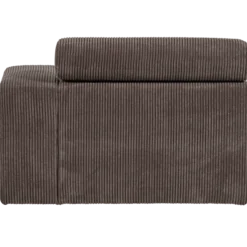 Novi chaise longue element arm rechts ribstof grijsbruin