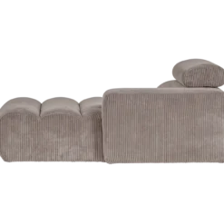 Novi chaise longue element arm rechts ribstof zand