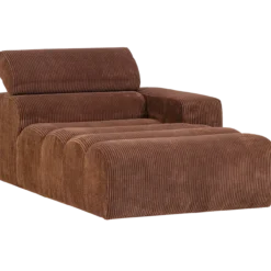 Novi chaise longue element arm rechts ribstof terra