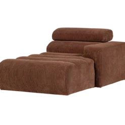 Novi chaise longue element arm rechts ribstof terra