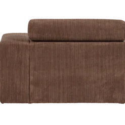 Novi chaise longue element arm rechts ribstof mokkabruin