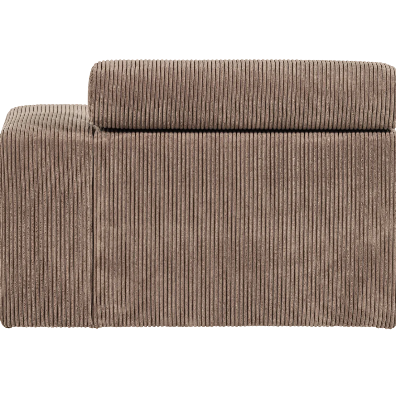 Novi chaise longue element arm rechts ribstof taupe