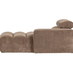 Novi chaise longue element arm rechts ribstof taupe