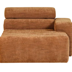 Novi chaise longue element arm rechts oranje melange