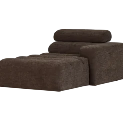 Novi chaise longue element arm rechts donkerbruin melange