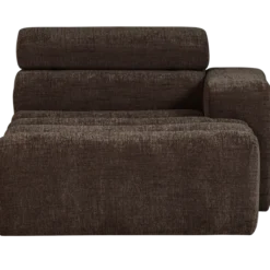 Novi chaise longue element arm rechts donkerbruin melange