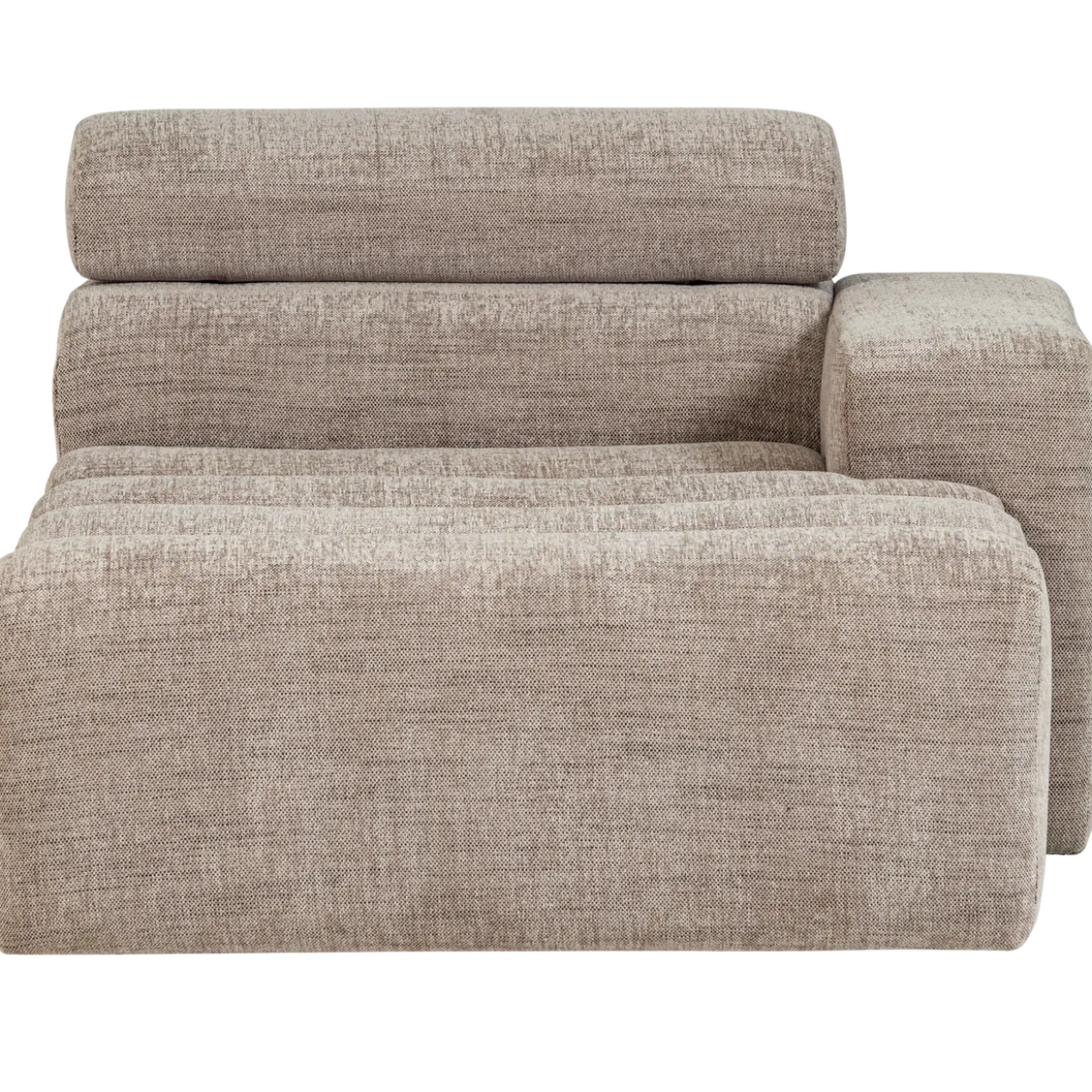 Novi chaise longue element arm rechts naturel melange