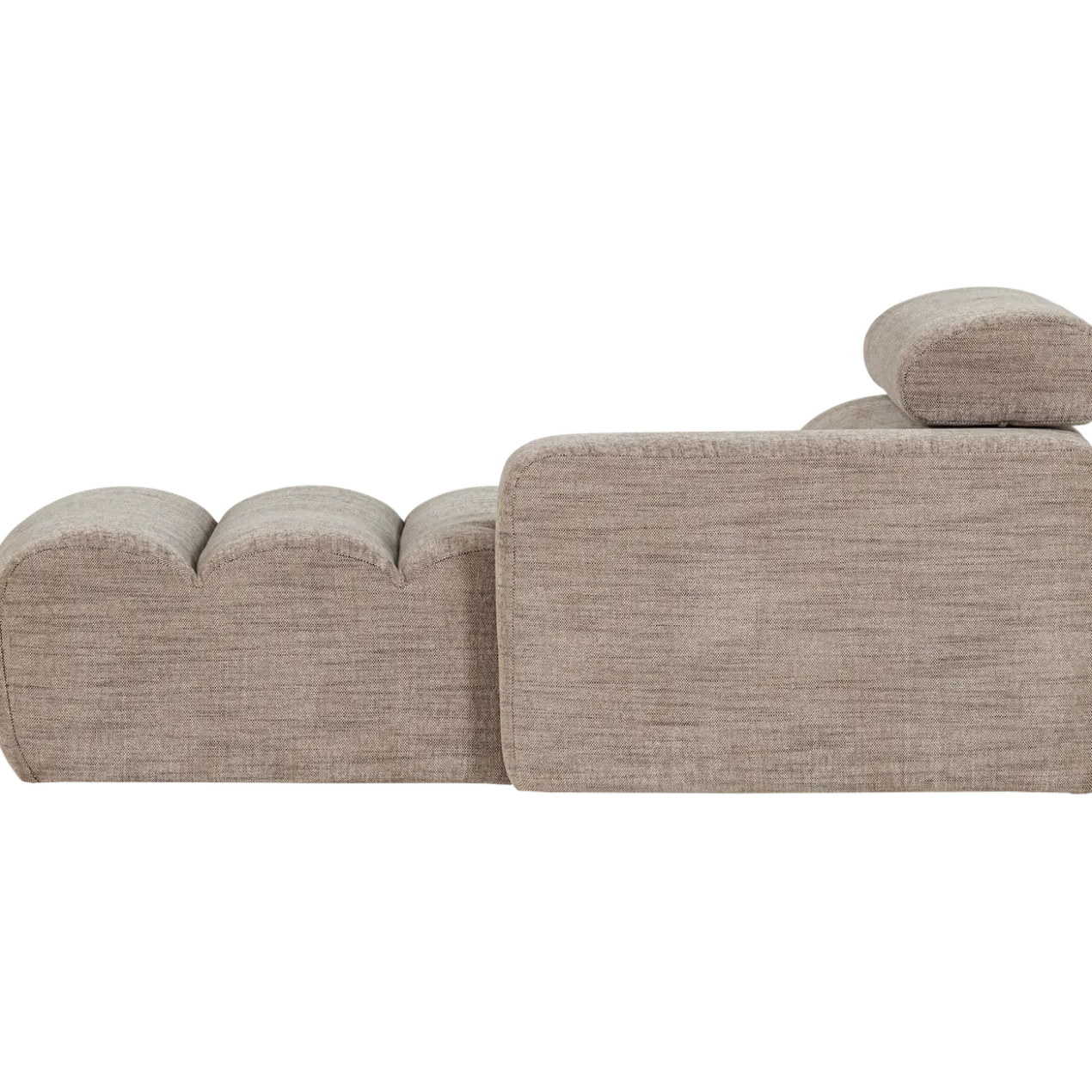 Novi chaise longue element arm rechts naturel melange