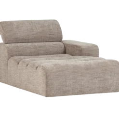 Novi chaise longue element arm rechts naturel melange