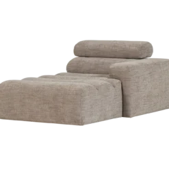 Novi chaise longue element arm rechts naturel melange