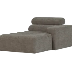 Novi chaise longue element arm rechts grijs melange