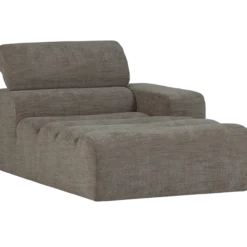Novi chaise longue element arm rechts grijs melange