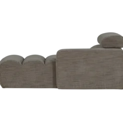Novi chaise longue element arm rechts grijs melange