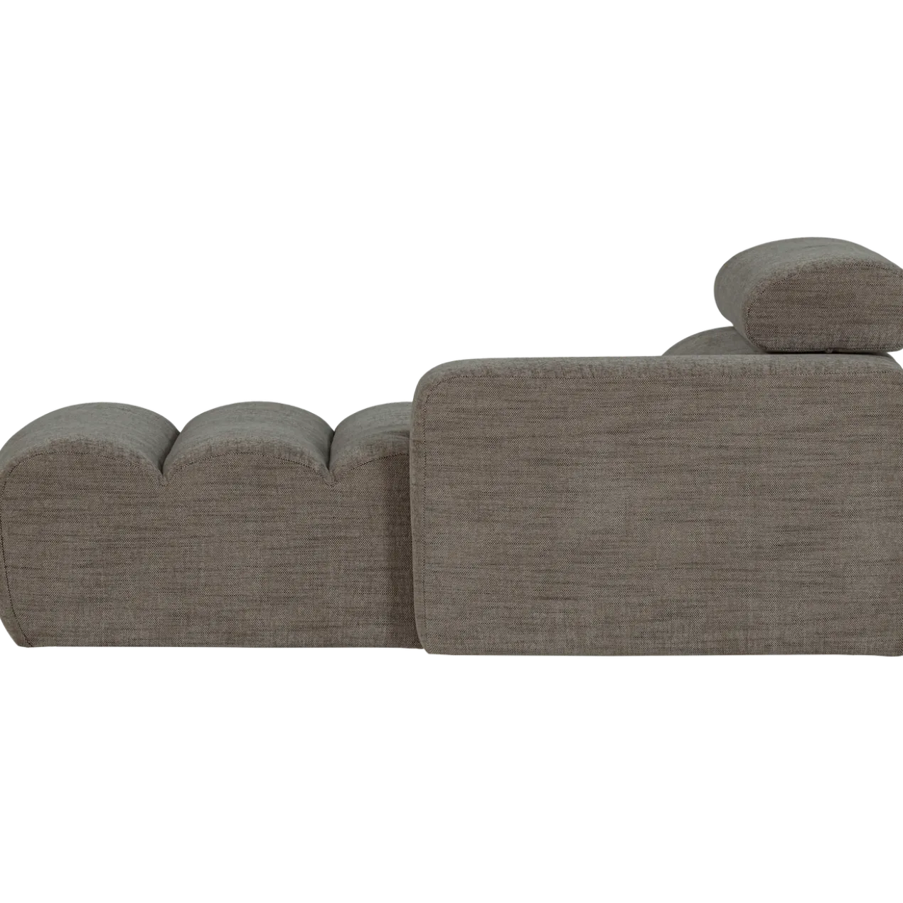 Novi chaise longue element arm rechts grijs melange