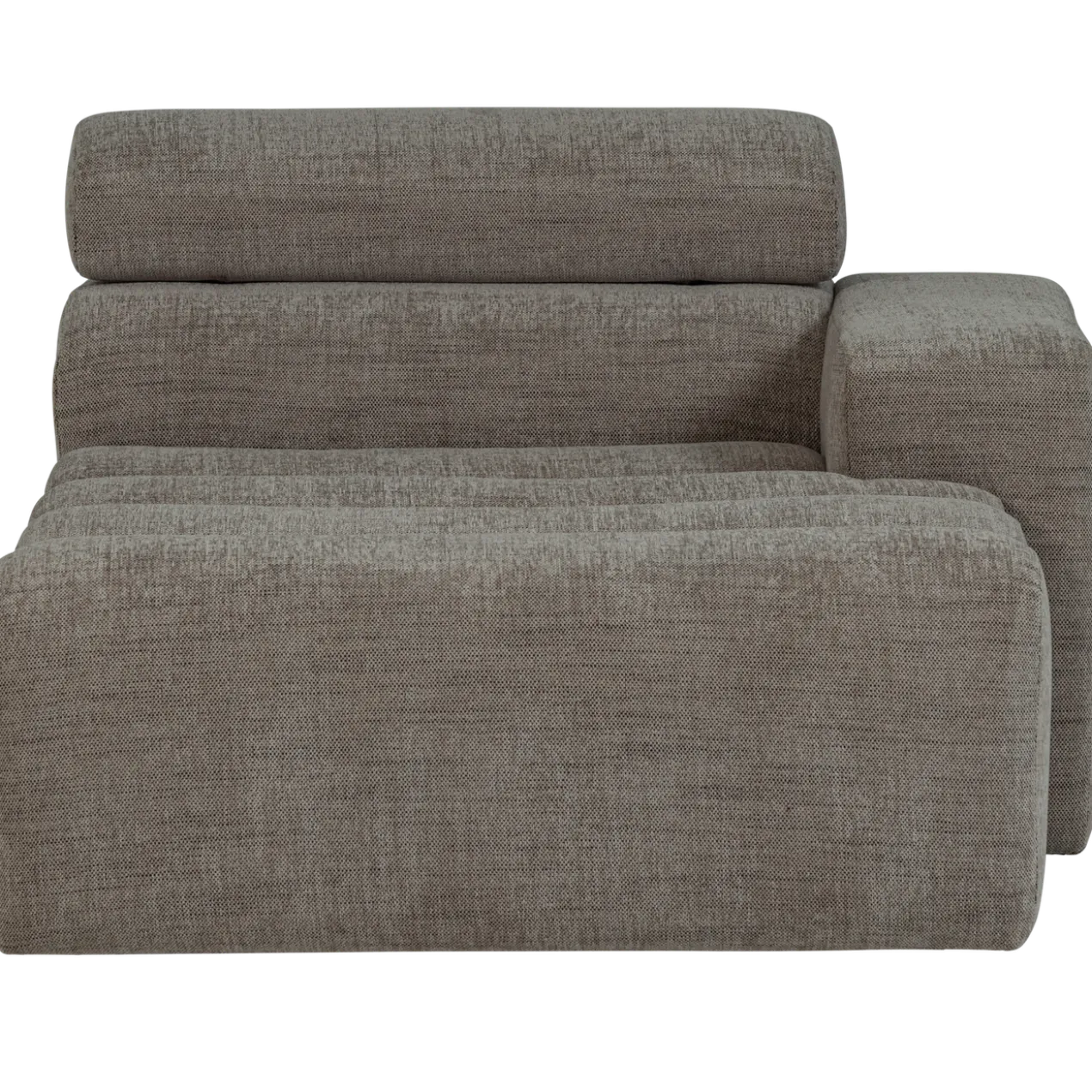 Novi chaise longue element arm rechts grijs melange