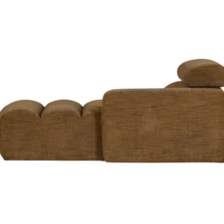 Novi chaise longue element arm rechts karamelbruin melange