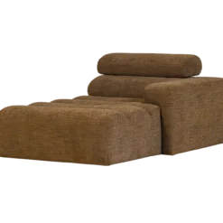 Novi chaise longue element arm rechts karamelbruin melange