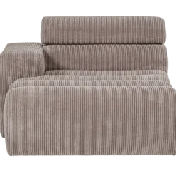 Novi chaise longue element arm links ribstof zand