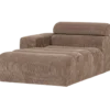 Novi chaise longue element arm links ribstof taupe