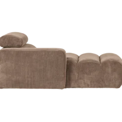 Novi chaise longue element arm links ribstof taupe