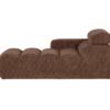 Novi chaise longue element arm links ribstof mokkabruin
