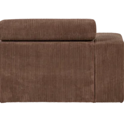 Novi chaise longue element arm links ribstof mokkabruin