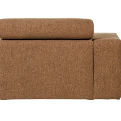 Novi chaise longue element arm links boucle karamelbruin