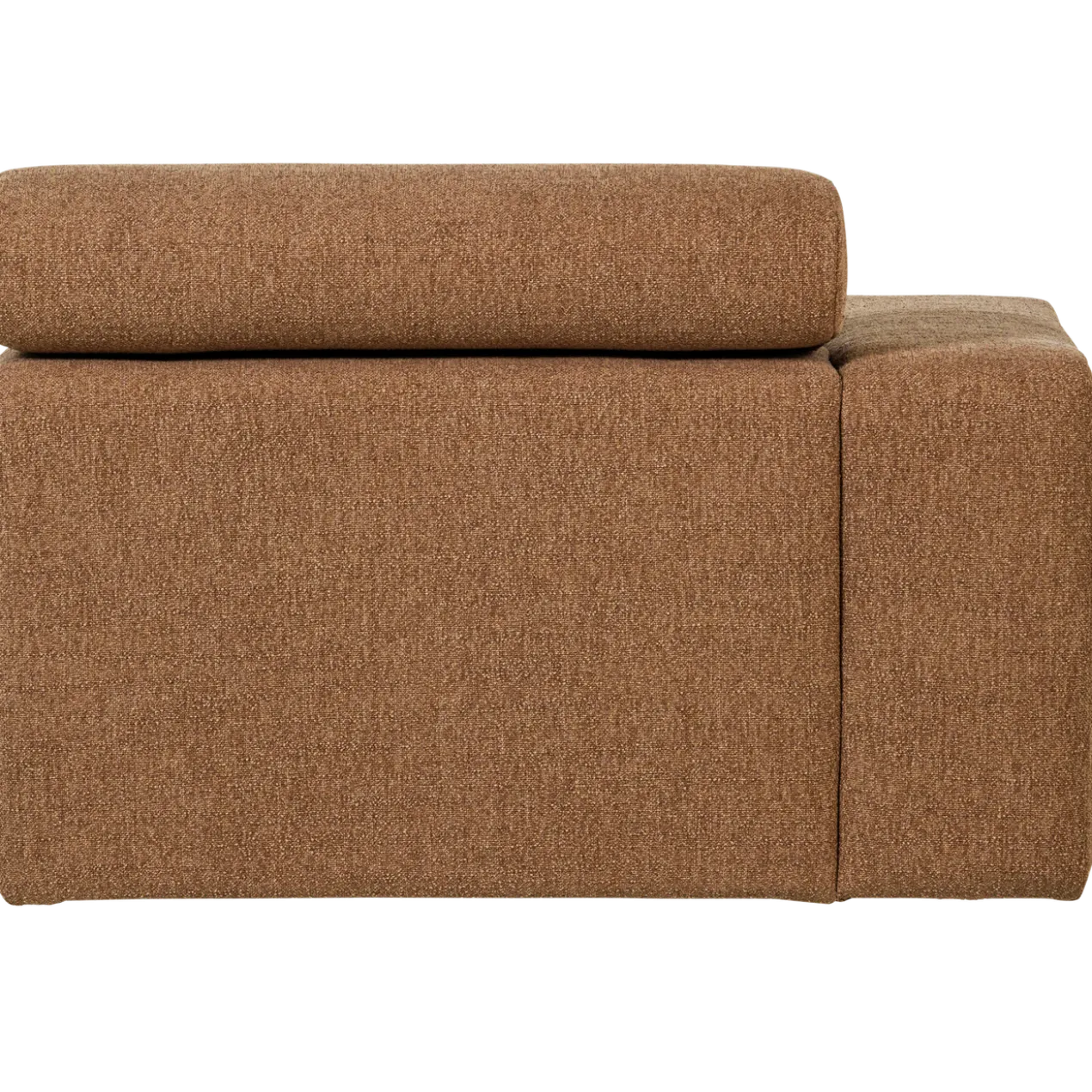 Novi chaise longue element arm links boucle karamelbruin