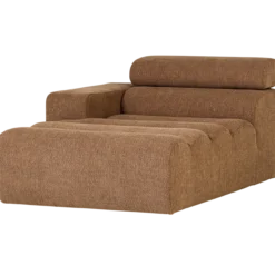Novi chaise longue element arm links boucle karamelbruin