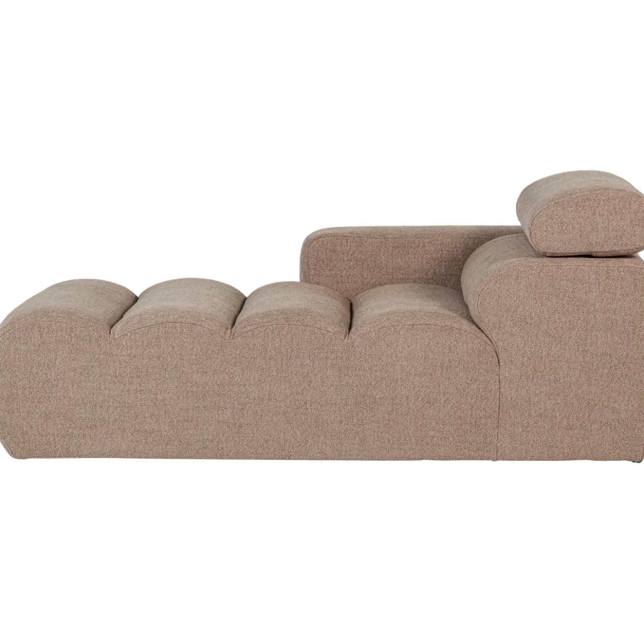 Novi chaise longue element arm links boucle taupe