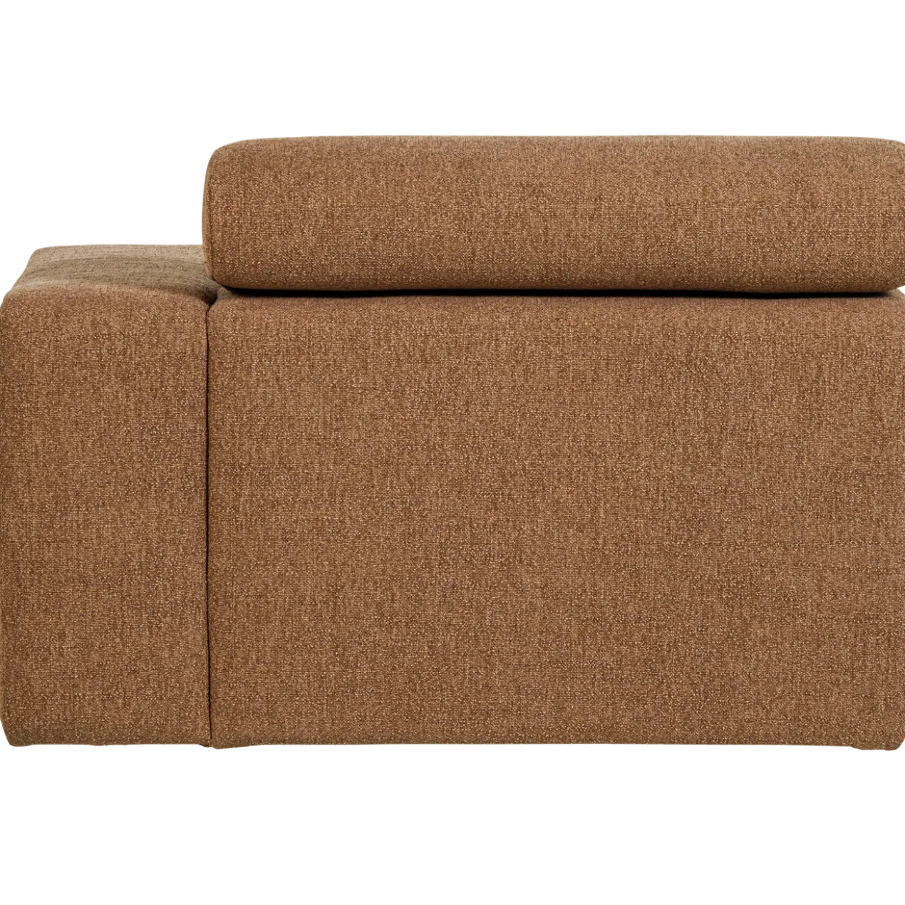 Novi chaise longue element arm rechts boucle karamelbruin