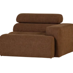 Novi 1-zits element arm rechts boucle mokkabruin