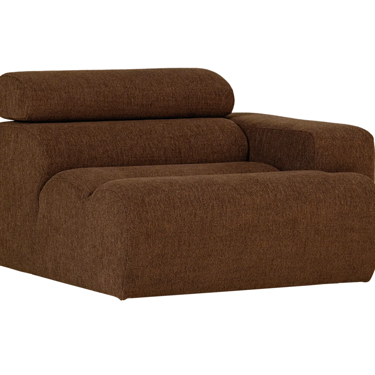 Novi 1-zits element arm rechts boucle mokkabruin