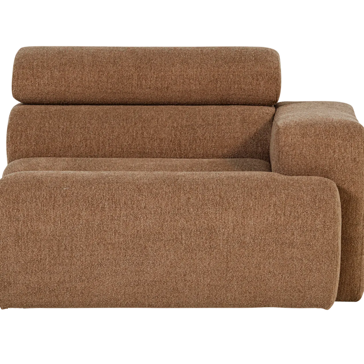 Novi 1-zits element arm rechts boucle karamelbruin