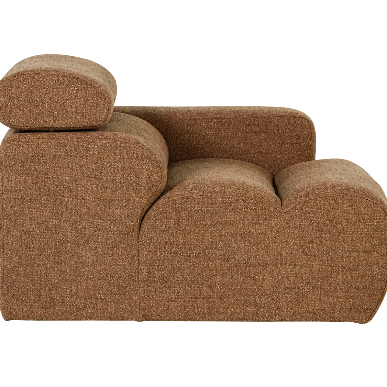 Novi 1-zits element arm rechts boucle karamelbruin