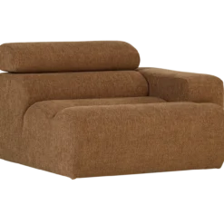 Novi 1-zits element arm rechts boucle karamelbruin