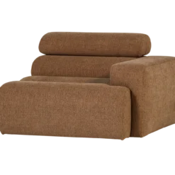 Novi 1-zits element arm rechts boucle karamelbruin