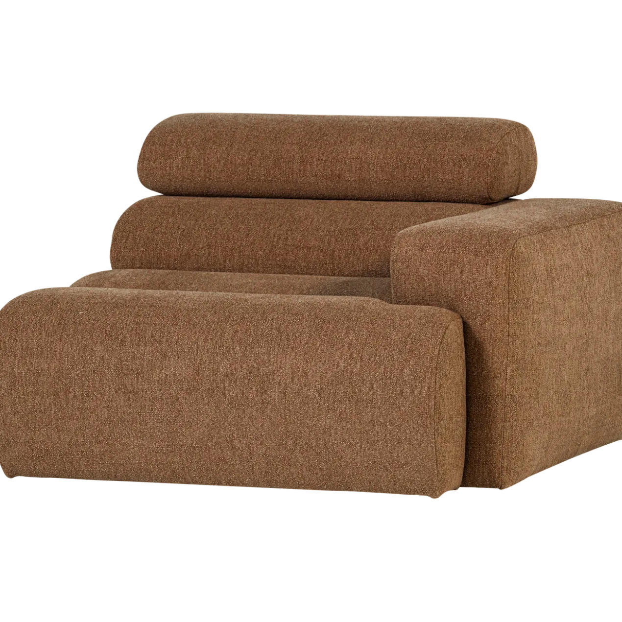 Novi 1-zits element arm rechts boucle karamelbruin