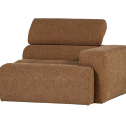 Novi 1-zits element arm rechts boucle karamelbruin