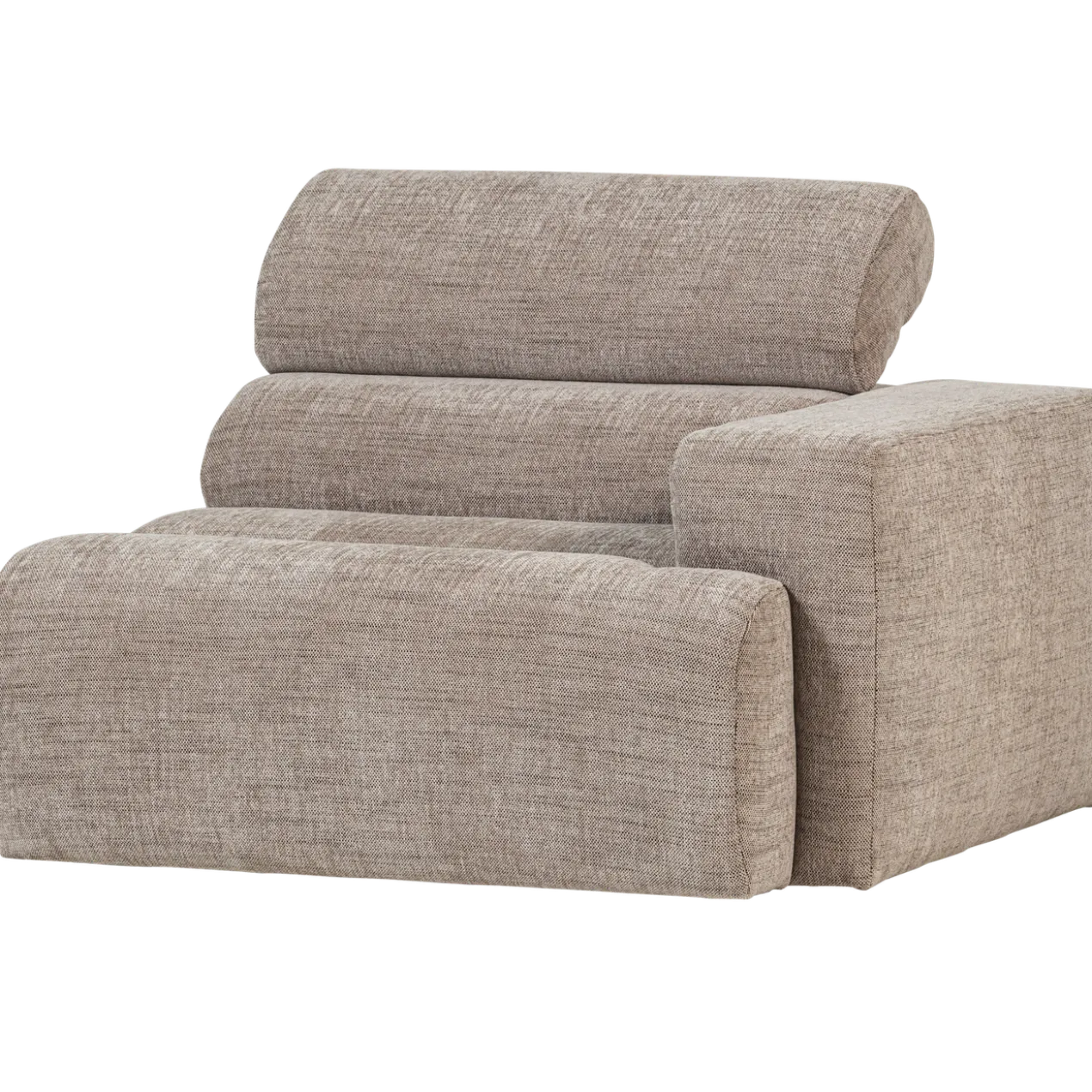 Novi 1-zits element arm rechts naturel melange