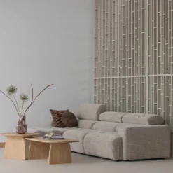 Novi 1-zits element arm rechts naturel melange