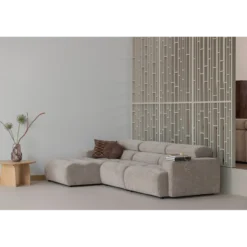 Novi 1-zits element arm rechts naturel melange