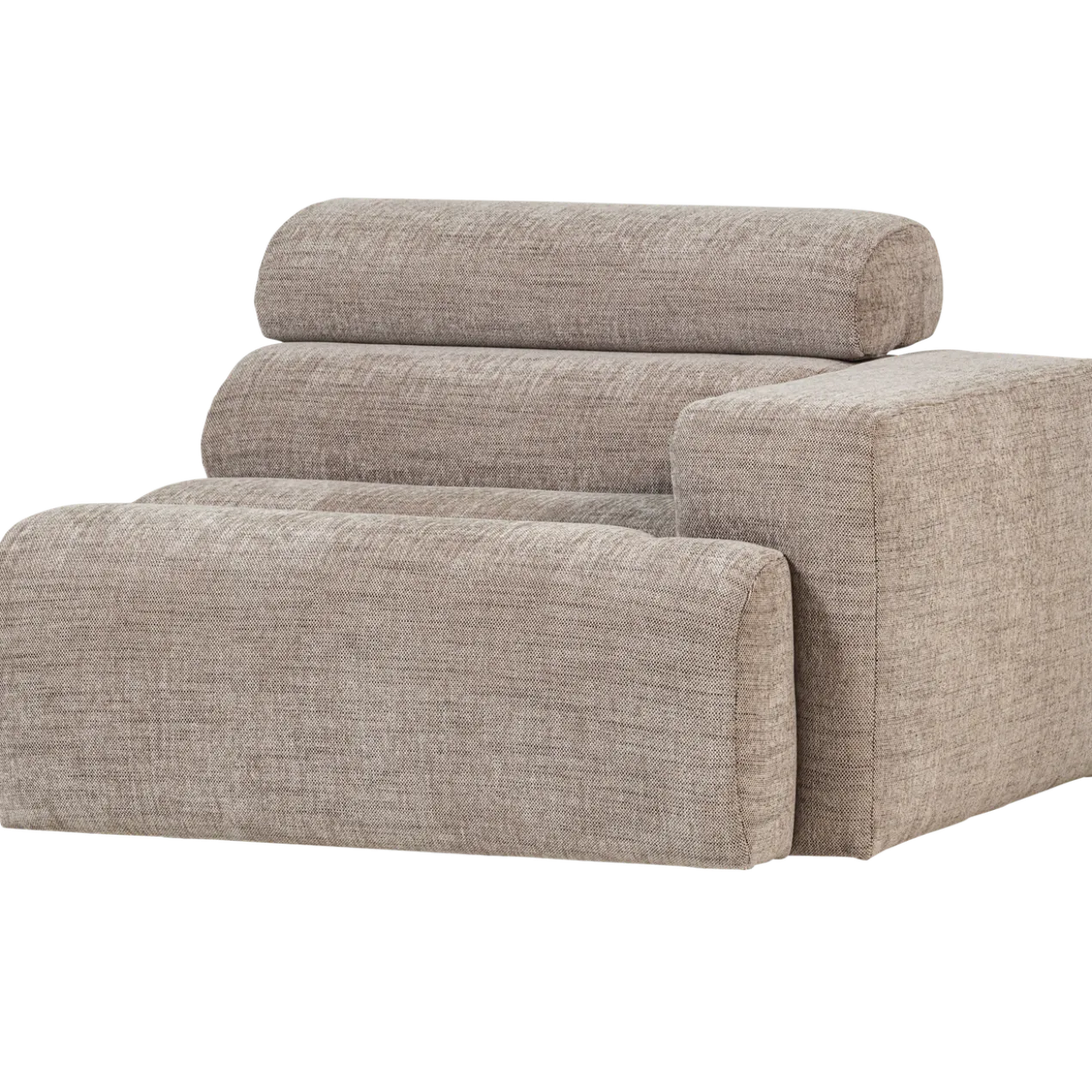 Novi 1-zits element arm rechts naturel melange