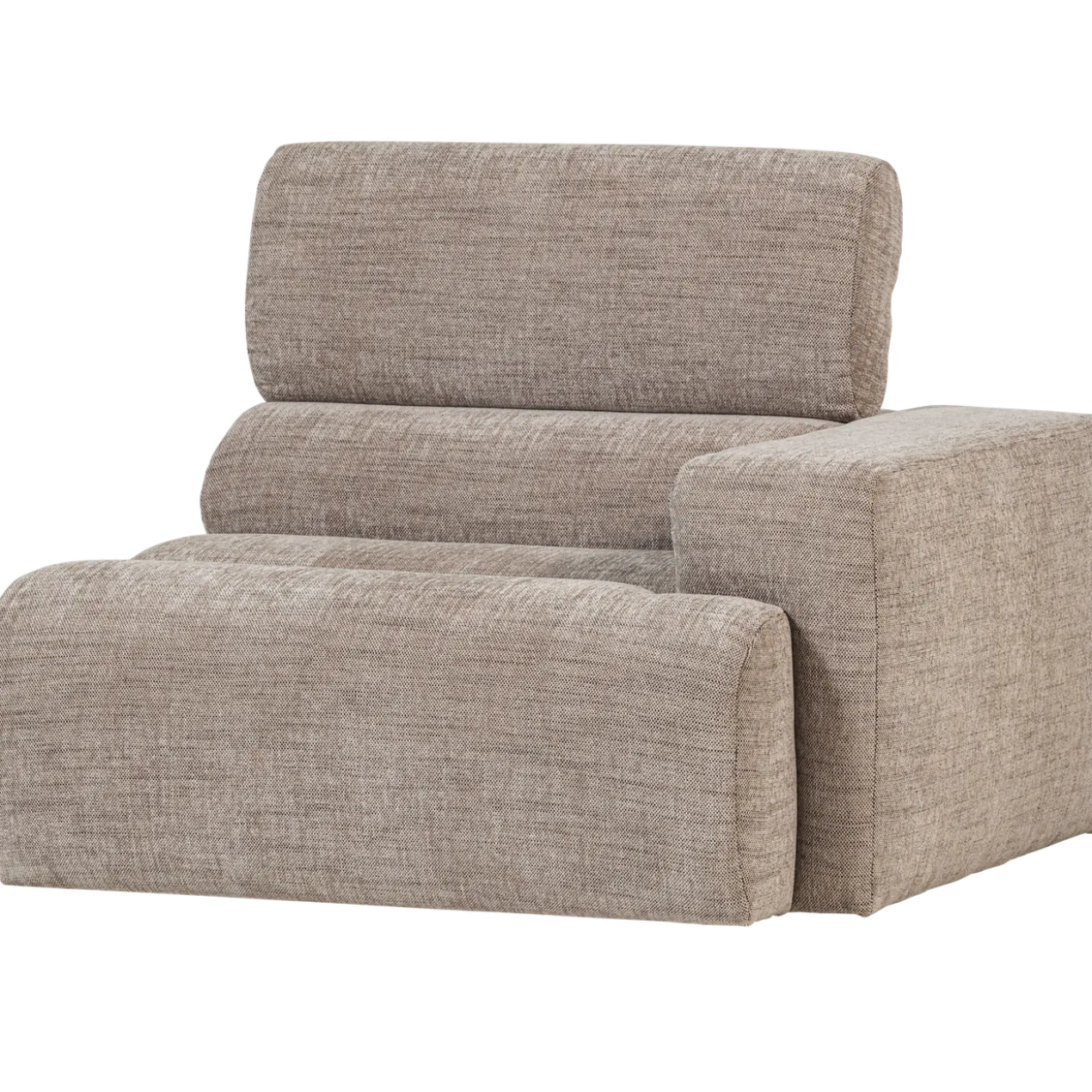 Novi 1-zits element arm rechts naturel melange